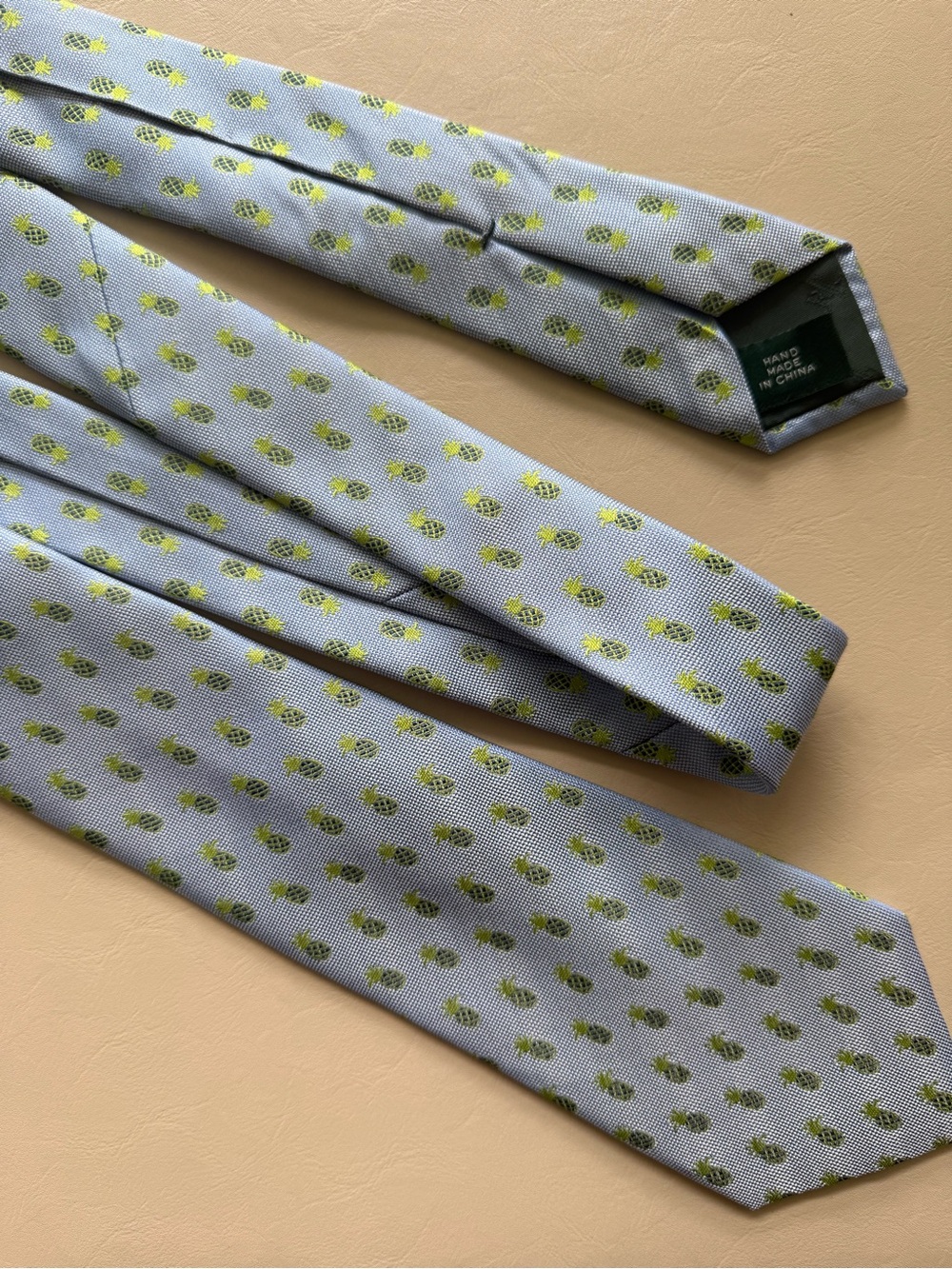 Lauren Ralph Lauren Pineapple Tie Blue Novelty Necktie